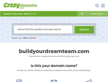 Tablet Screenshot of buildyourdreamteam.com